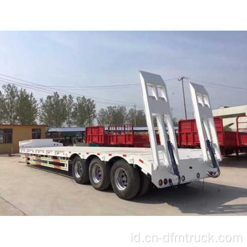 Mesin Konstruksi 3 Axle Flat bed Semi-Trailer